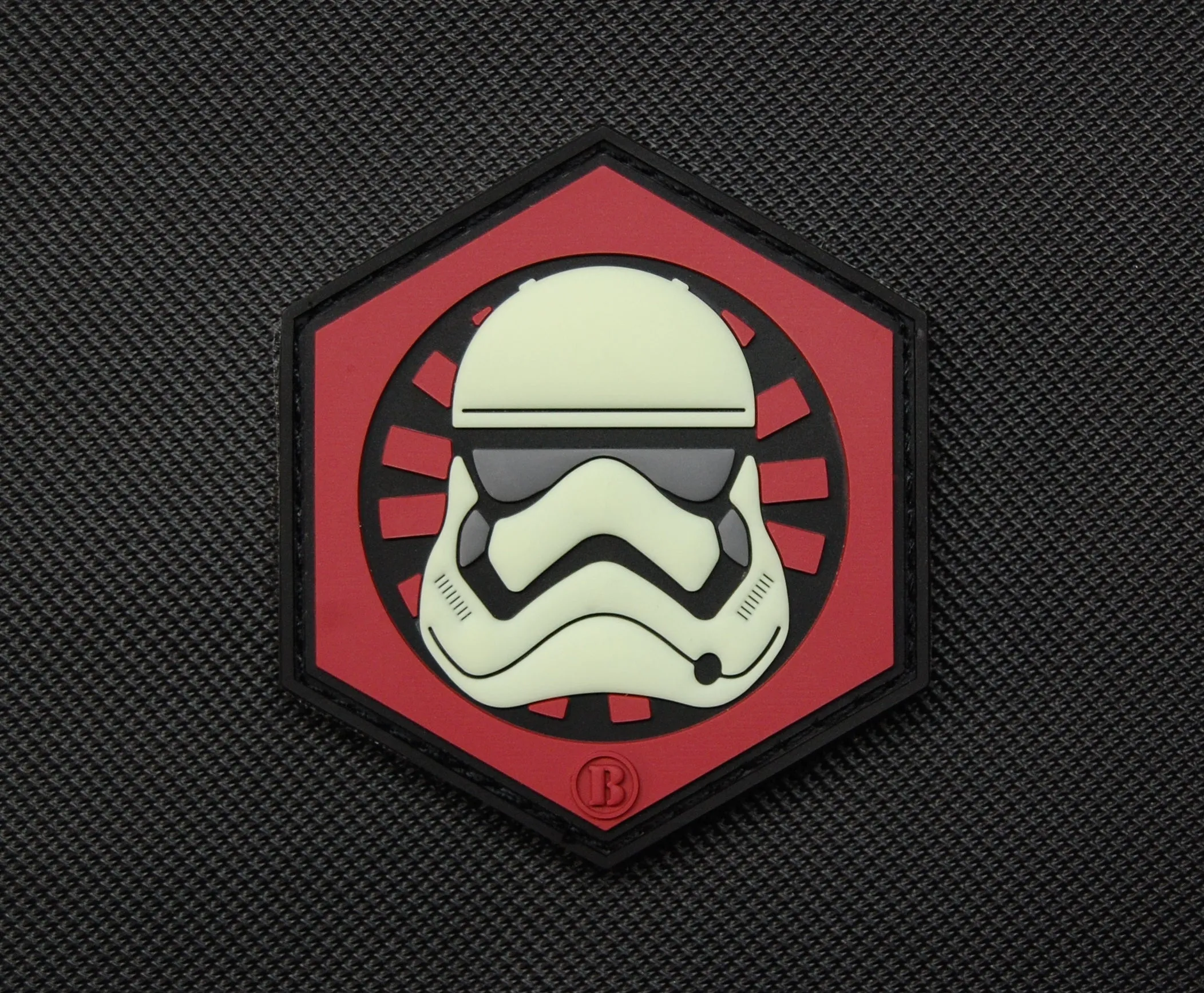 First Order GITD Stormtrooper Helmet PVC Morale Patch