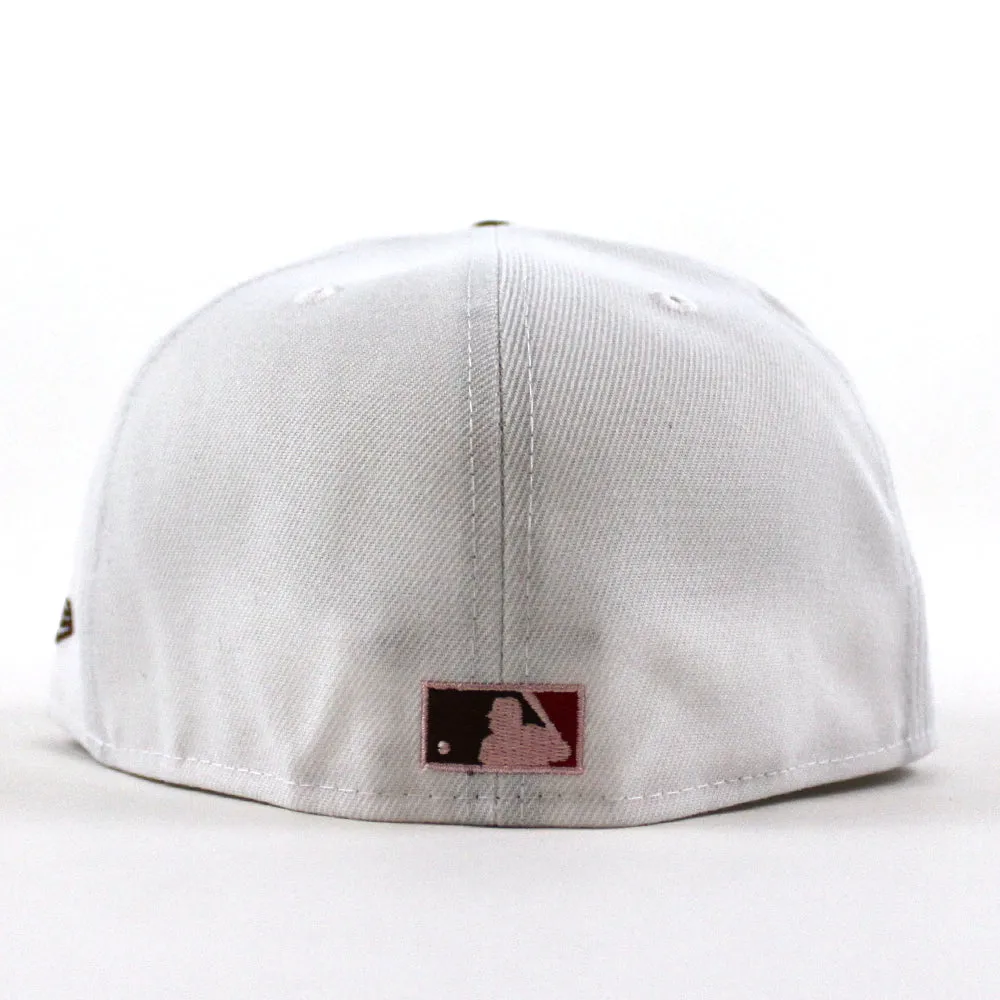 Florida Marlins 10th Anniversary New Era 59Fifty Fitted Hat (Glow in the Dark WHITE WALNUT PINK ROUGE Under brim)