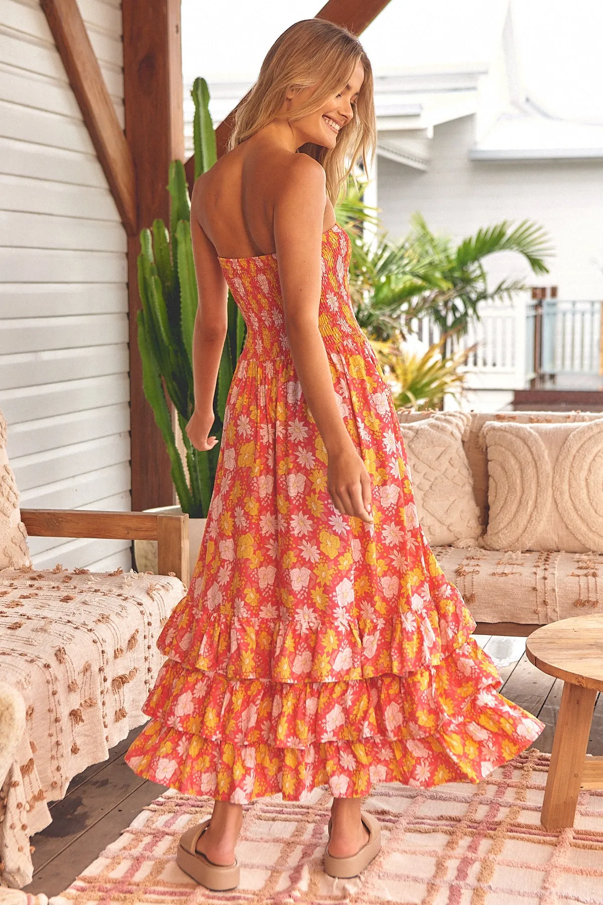 Follow the Sun Print Samba Maxi Dress