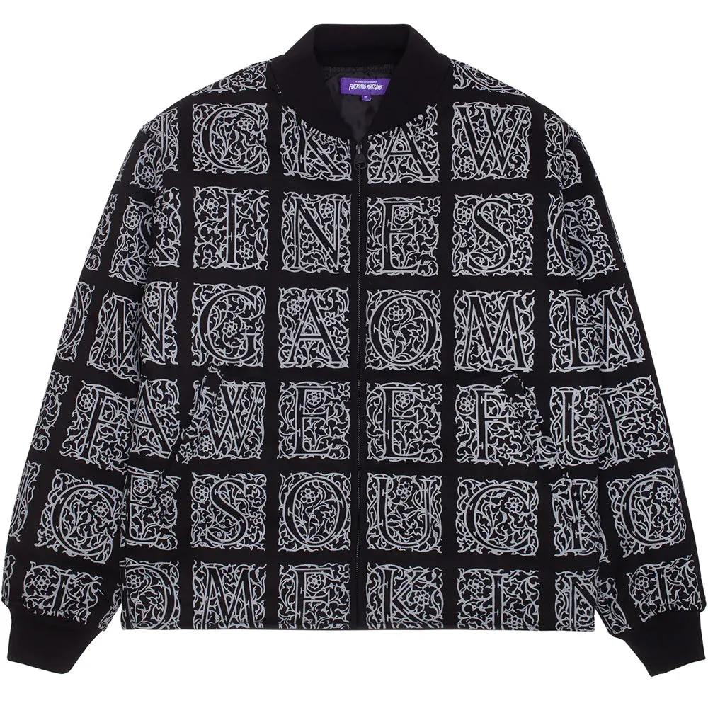 Fucking Awesome Filigree Bomber Jacket Black