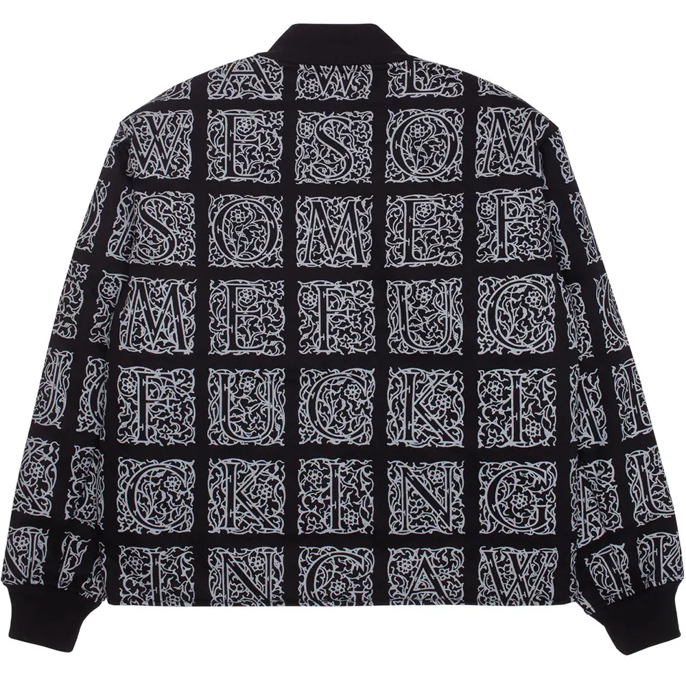 Fucking Awesome Filigree Bomber Jacket Black