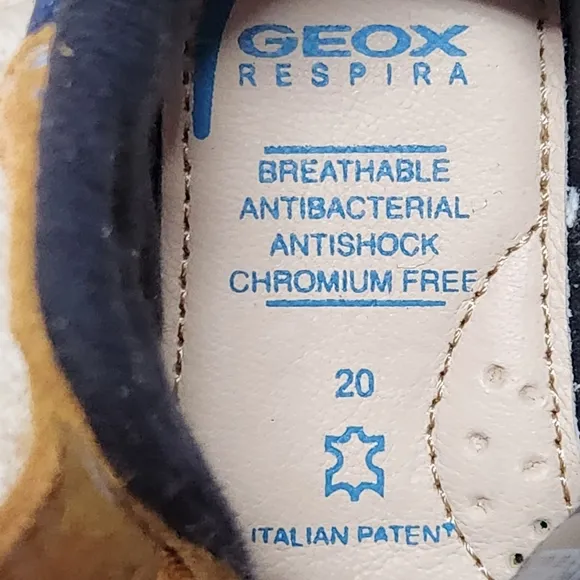Geox Alben Boot Size 4.5 Colors Wheat Navy White