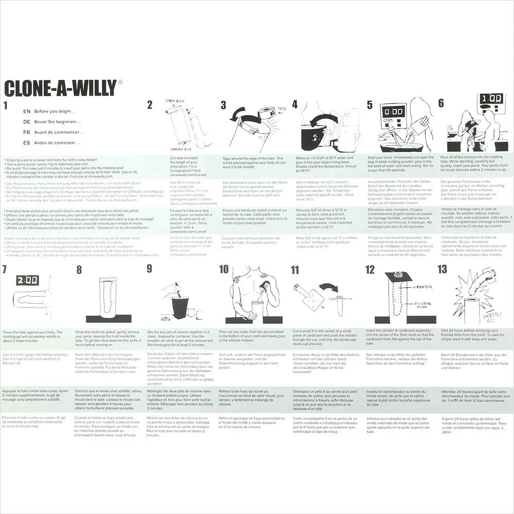 Glow-In-The-Dark Clone-A-Willy Vibrating Kit