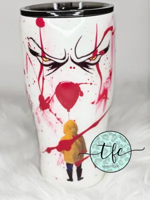 {Glow in the Dark Clown} tumbler