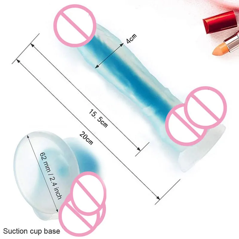 Glow in the Dark Dildo with Suction Cup 20cm