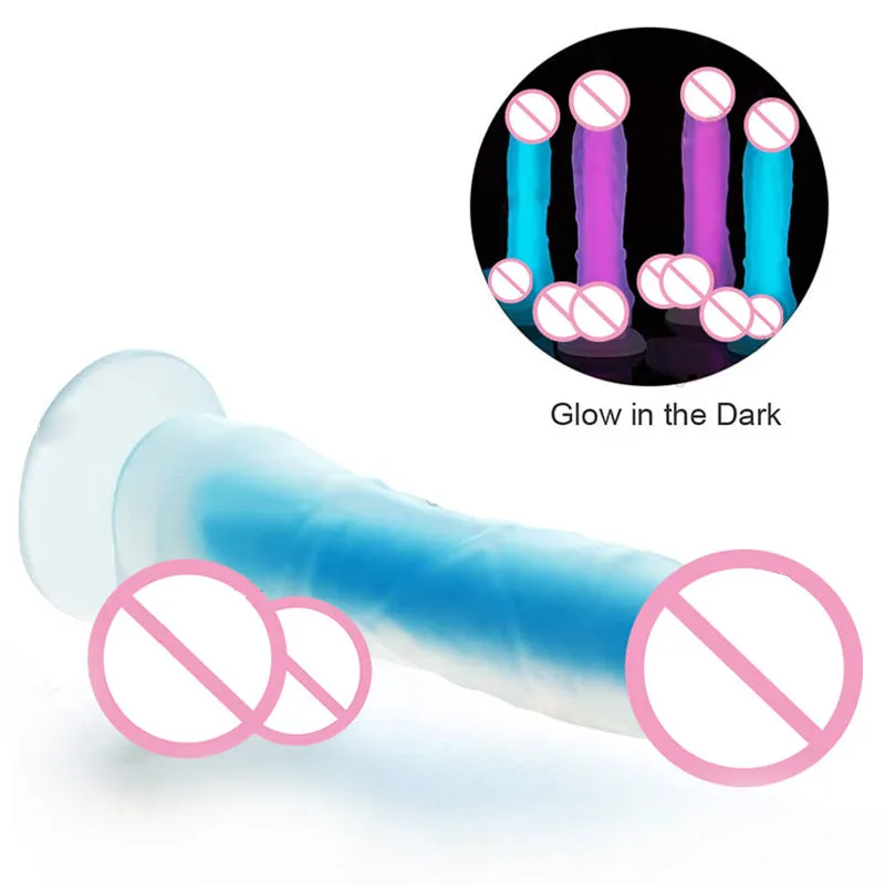 Glow in the Dark Dildo with Suction Cup 20cm