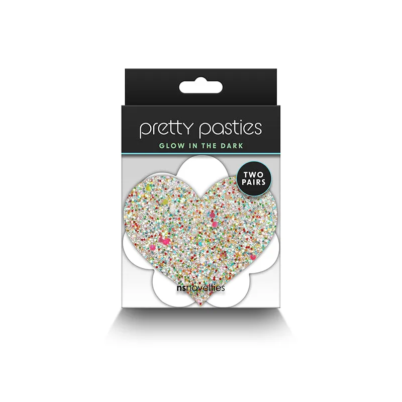 Glow in the Dark Heart & Flower Pretty Pasties set of two