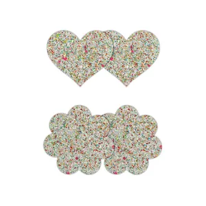 Glow in the Dark Heart & Flower Pretty Pasties set of two