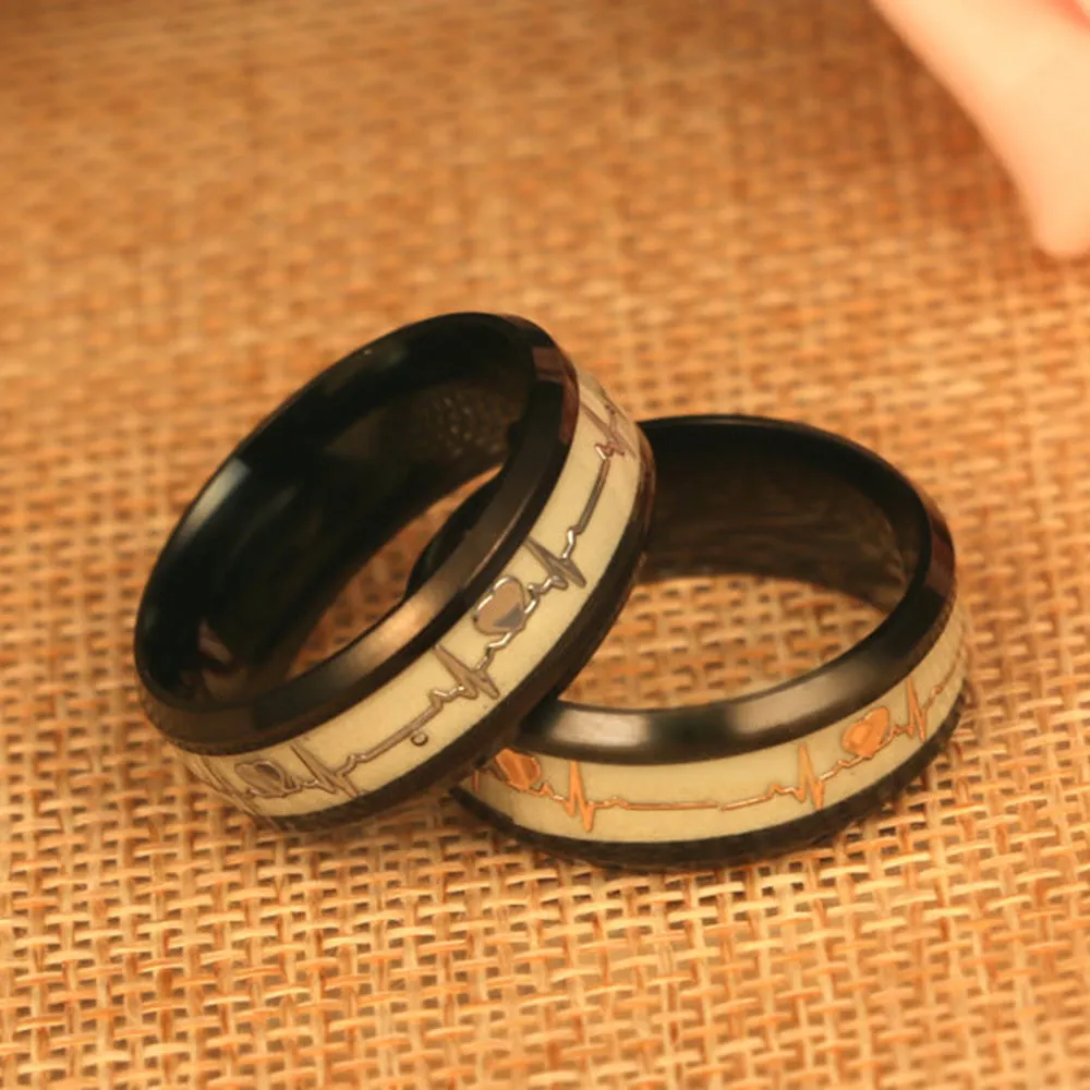Glow In The Dark Heartbeat Ring