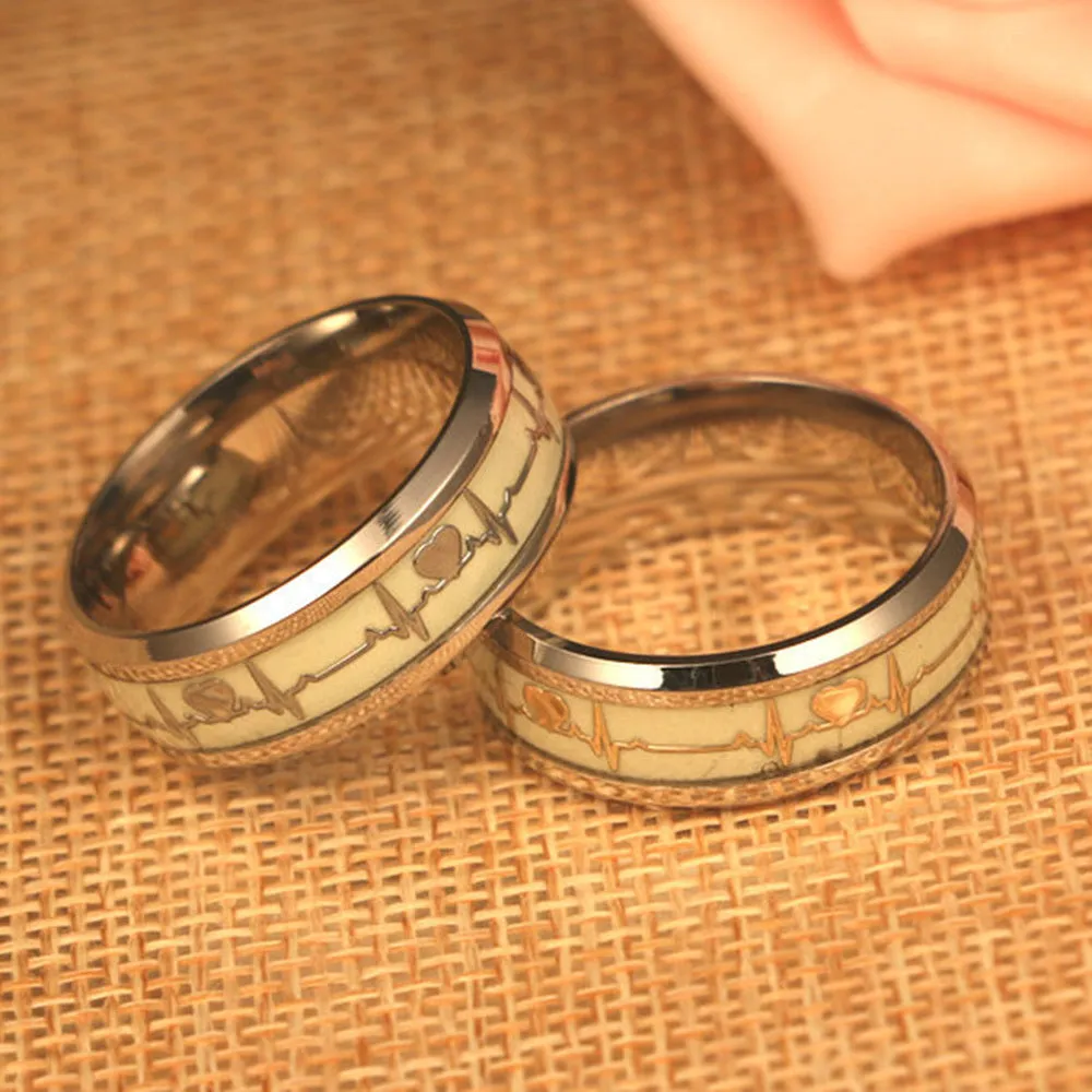 Glow In The Dark Heartbeat Ring