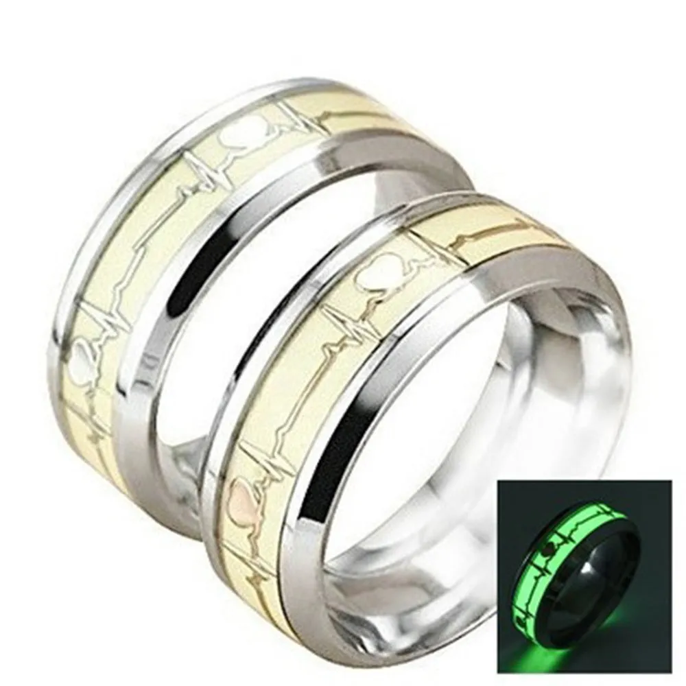 Glow In The Dark Heartbeat Ring