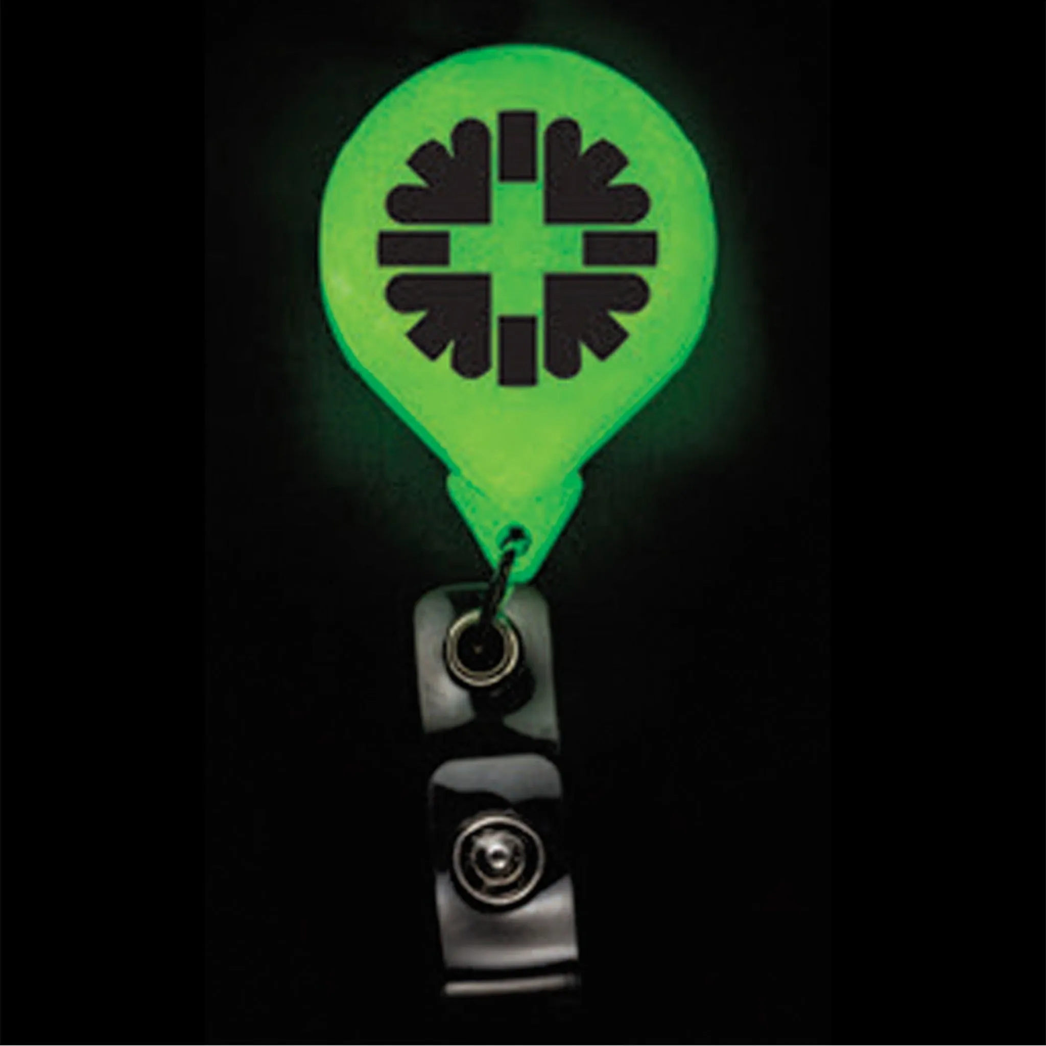 Glow in the Dark Jumbo Round Badge Reel - #403414