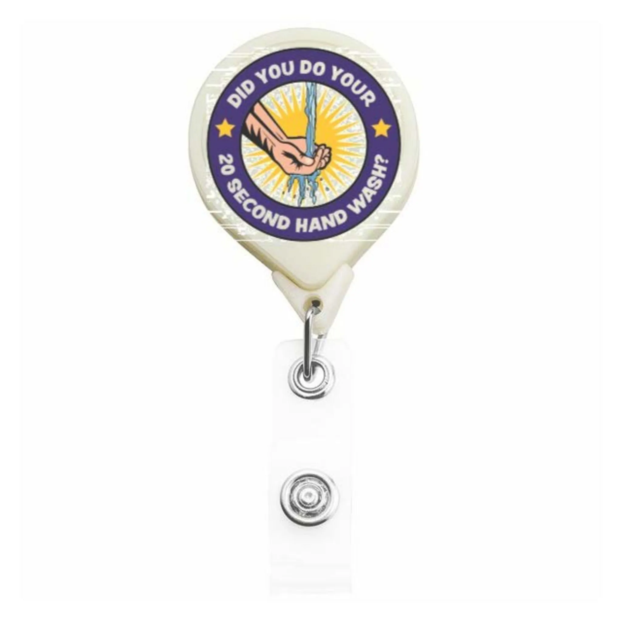 Glow in the Dark Jumbo Round Badge Reel - #403414