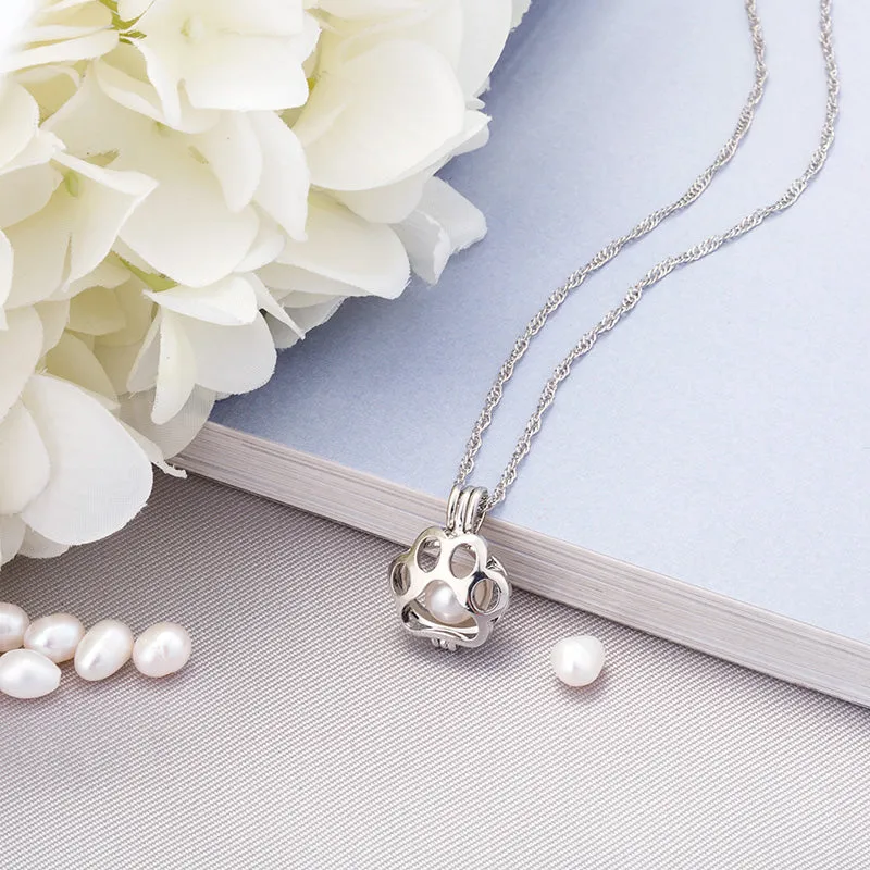 Glow In The Dark Paw Pendant Necklace