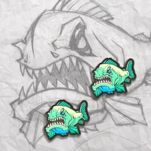 GRUMPY GLOW PIRANHA, PVC MORALE PATCH SET