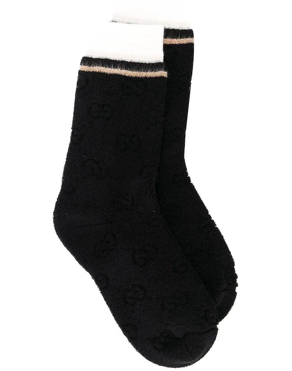 Gucci GG Logo Sponge Socks in Black