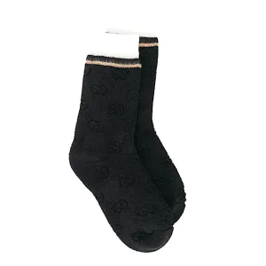 Gucci GG Logo Sponge Socks in Black