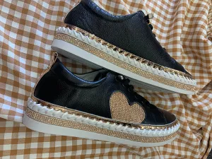 Heartbreaker Sneakers - Black and Gold