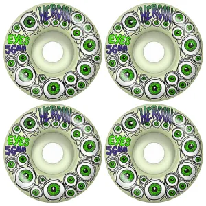 Heroin Skateboards Heroin Eyes Glow in the Dark Skateboard Wheels 101a 56mm