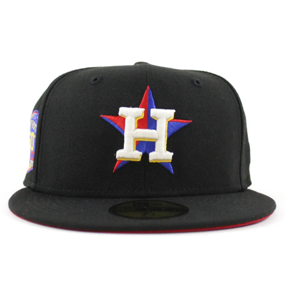 Houston Astros 50TH ANNIVERSARY New Era 59Fifty Fitted Hat (Black Royal Red Under Brim)