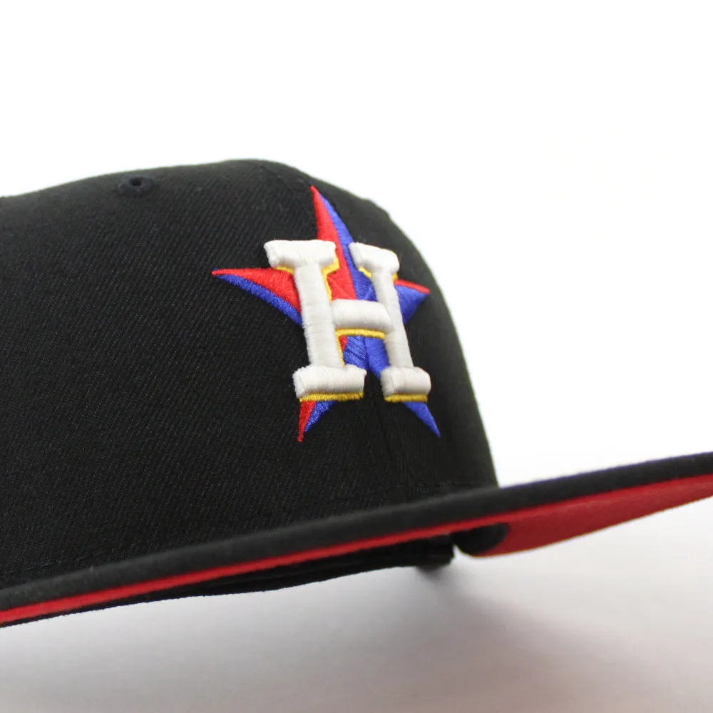 Houston Astros 50TH ANNIVERSARY New Era 59Fifty Fitted Hat (Black Royal Red Under Brim)