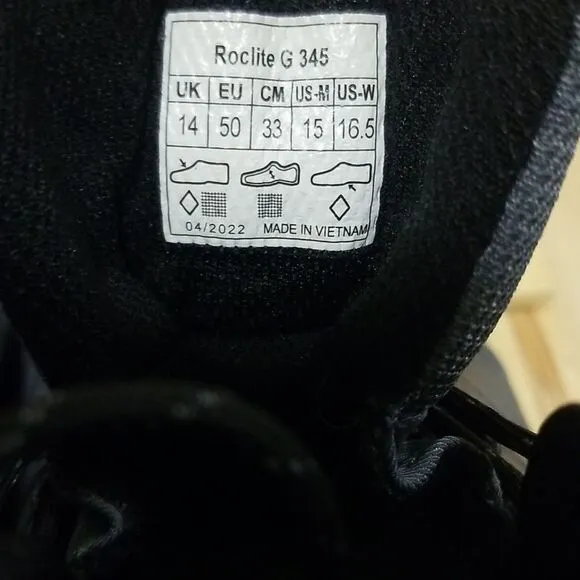Inov8 Men's Roclite G 345 Grey/Black Waterproof Hiking Boots Size 15