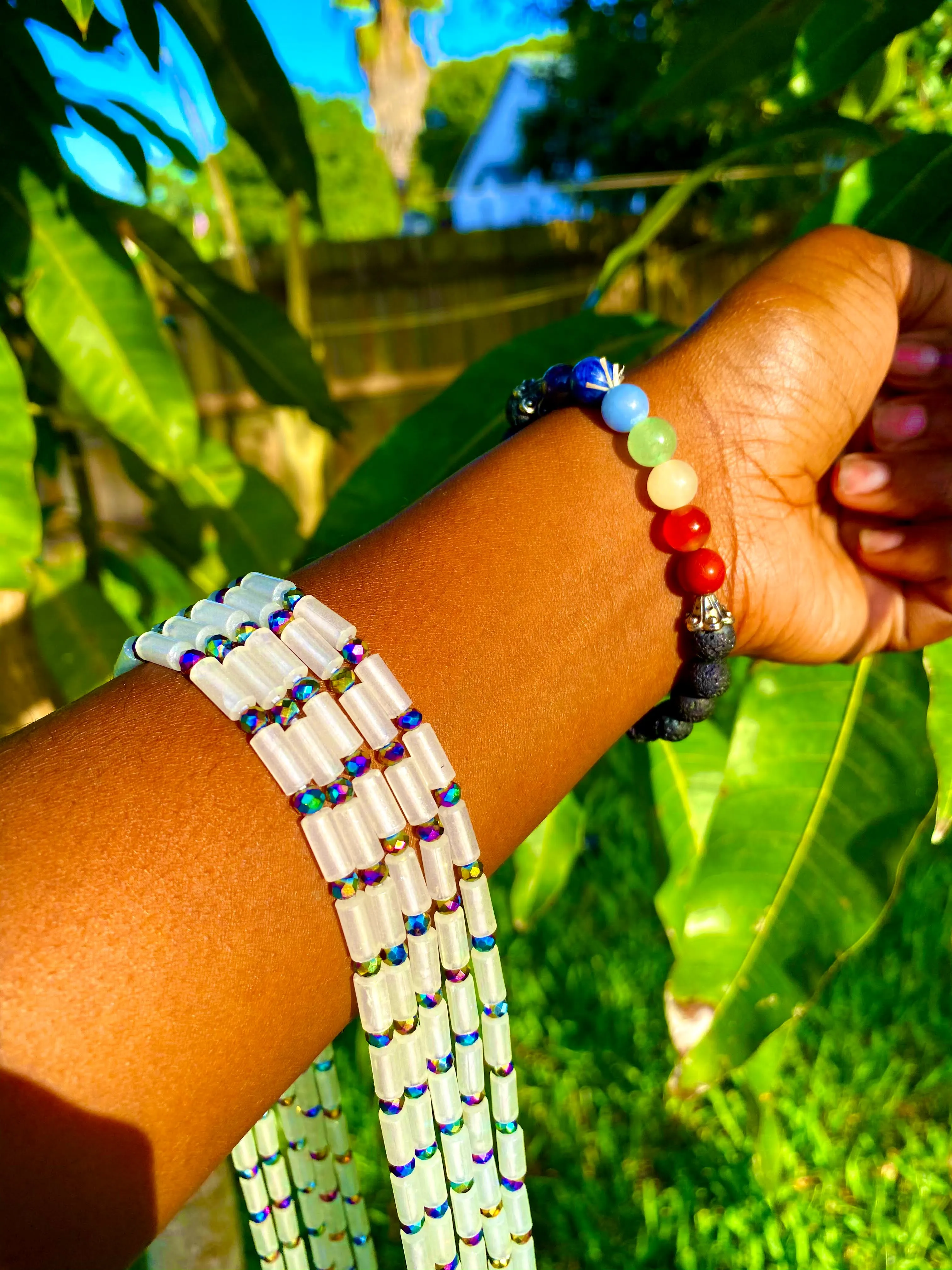 Iridescent Fluorescent Waist bead