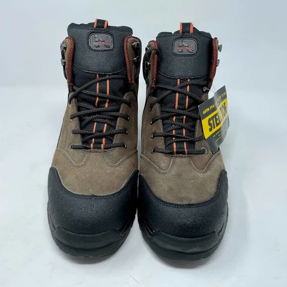 Iron Age Dozer Steel Toe New Leather Work Boots Brown Black Mens 13 S1228-1251