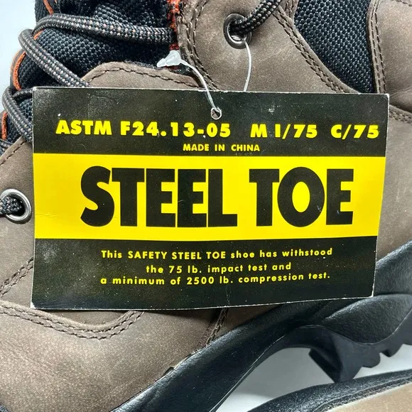 Iron Age Dozer Steel Toe New Leather Work Boots Brown Black Mens 13 S1228-1251