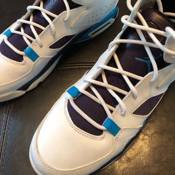 Jordan Flight Club 91 White Purple Blue Lagoon Sneakers Boy’s Size 7 EUC!