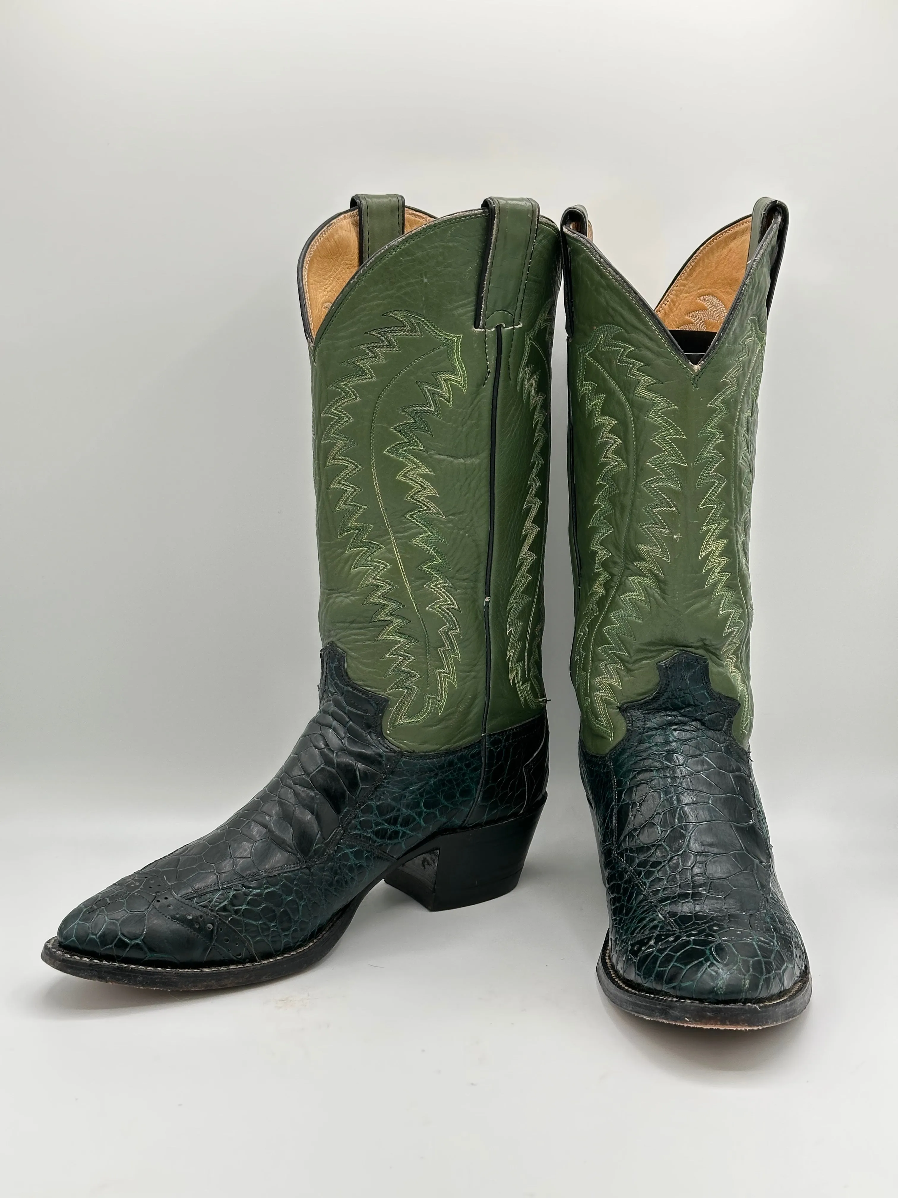 Justin Preban Vintage Sea Turtle Cowboy Boots size 8 D