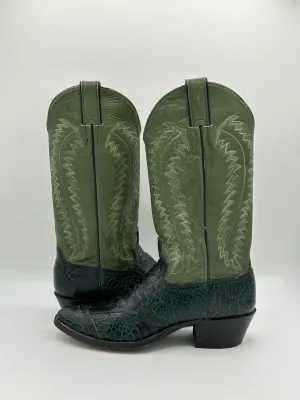 Justin Preban Vintage Sea Turtle Cowboy Boots size 8 D