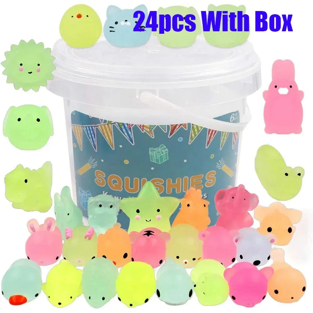 Kawaii Glow-in-the-Dark Animal Squishiest - 12/36PCS Party Favors