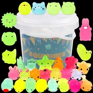 Kawaii Glow-in-the-Dark Animal Squishiest - 12/36PCS Party Favors