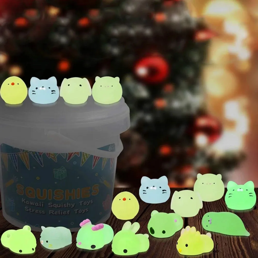 Kawaii Glow-in-the-Dark Animal Squishiest - 12/36PCS Party Favors