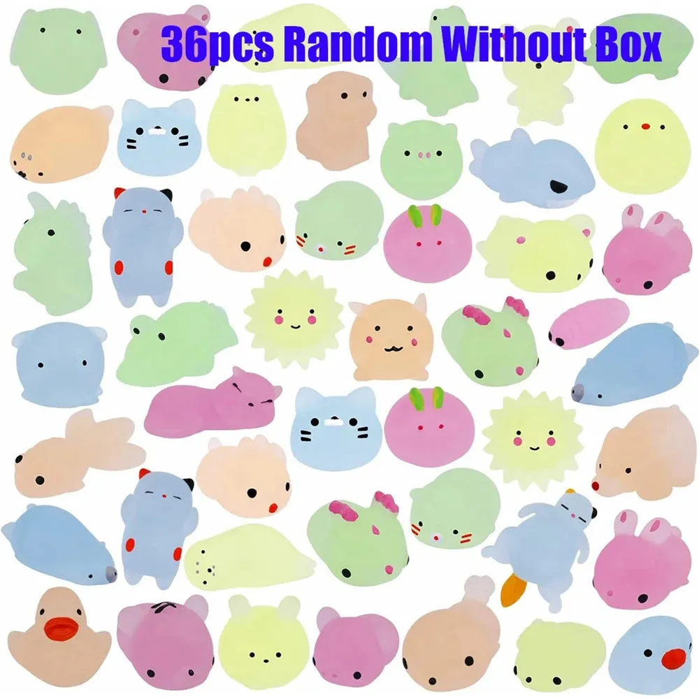 Kawaii Glow-in-the-Dark Animal Squishiest - 12/36PCS Party Favors