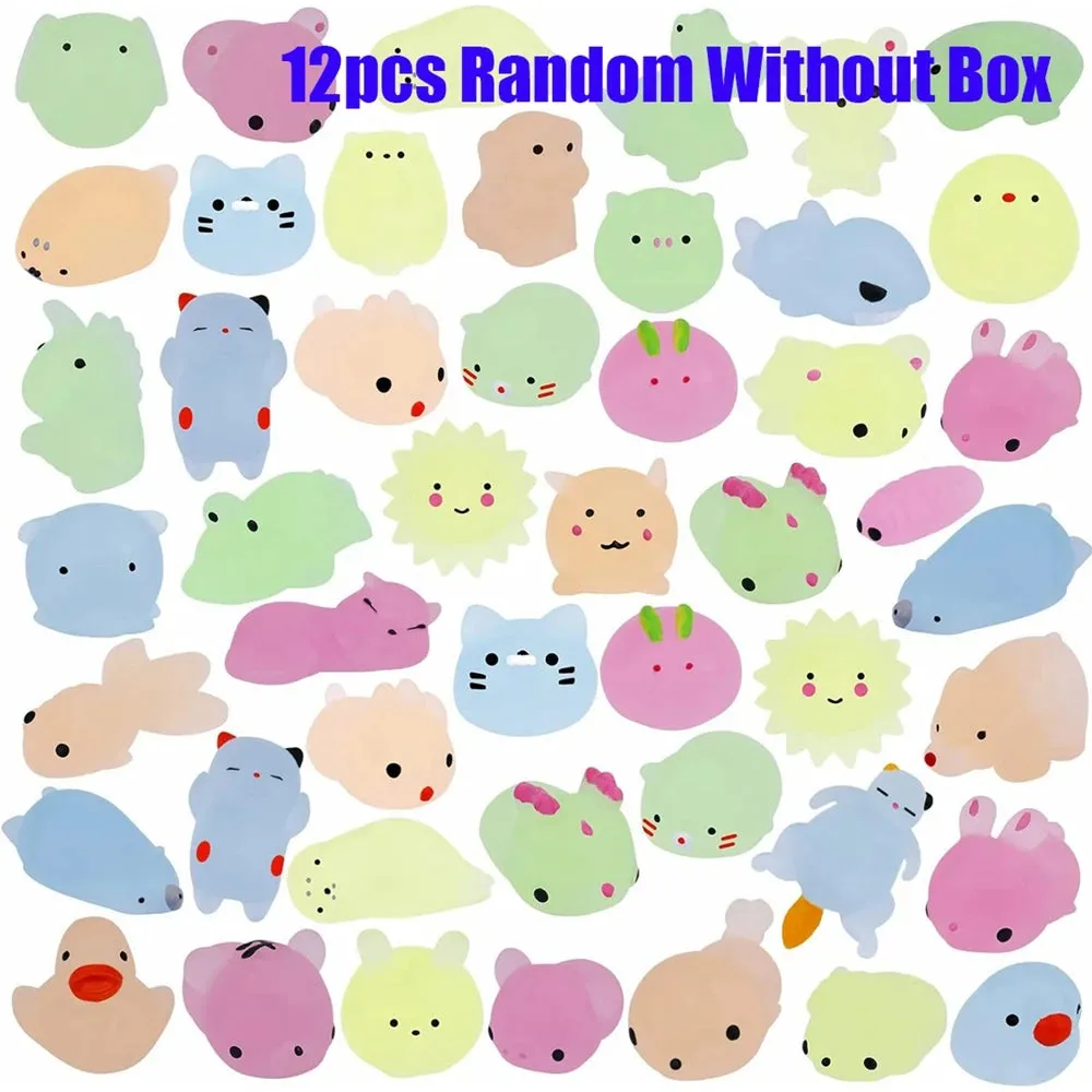 Kawaii Glow-in-the-Dark Animal Squishiest - 12/36PCS Party Favors