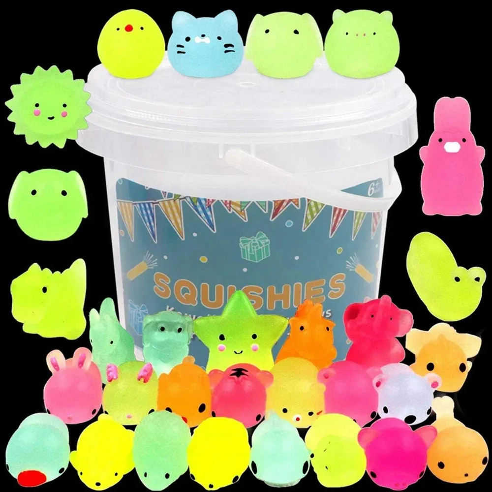 Kawaii Glow-in-the-Dark Animal Squishiest - 12/36PCS Party Favors