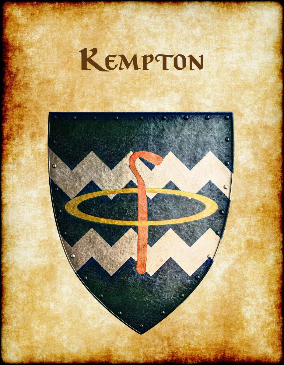 Kempton Heraldry of Greyhawk Anna Meyer Cartography Canvas Art Print