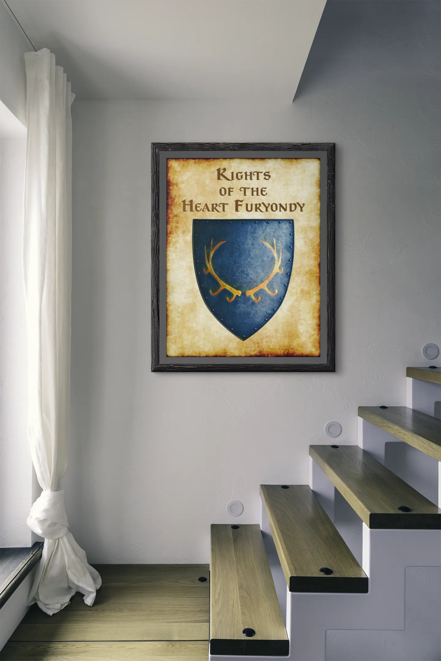 Kights of the Heart Furyondy Heraldry of Greyhawk Anna Meyer Cartography Canvas Art Print