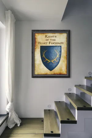 Kights of the Heart Furyondy Heraldry of Greyhawk Anna Meyer Cartography Canvas Art Print