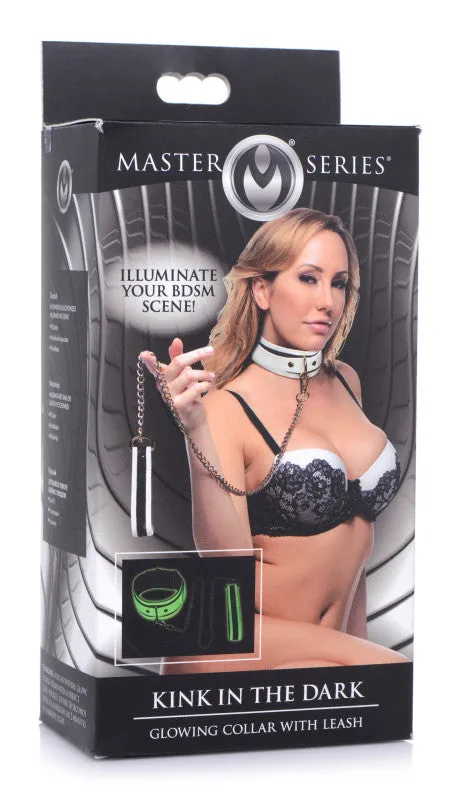 Kink in the Dark Glowing Collar With Leash