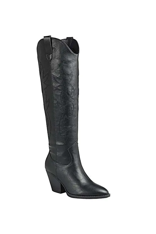 Knee High Cowboy Western Boots