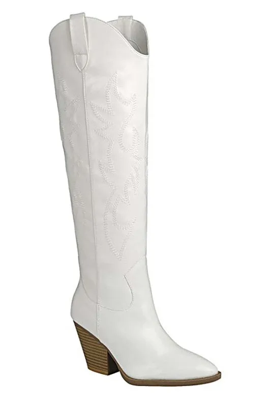 Knee High Cowboy Western Boots