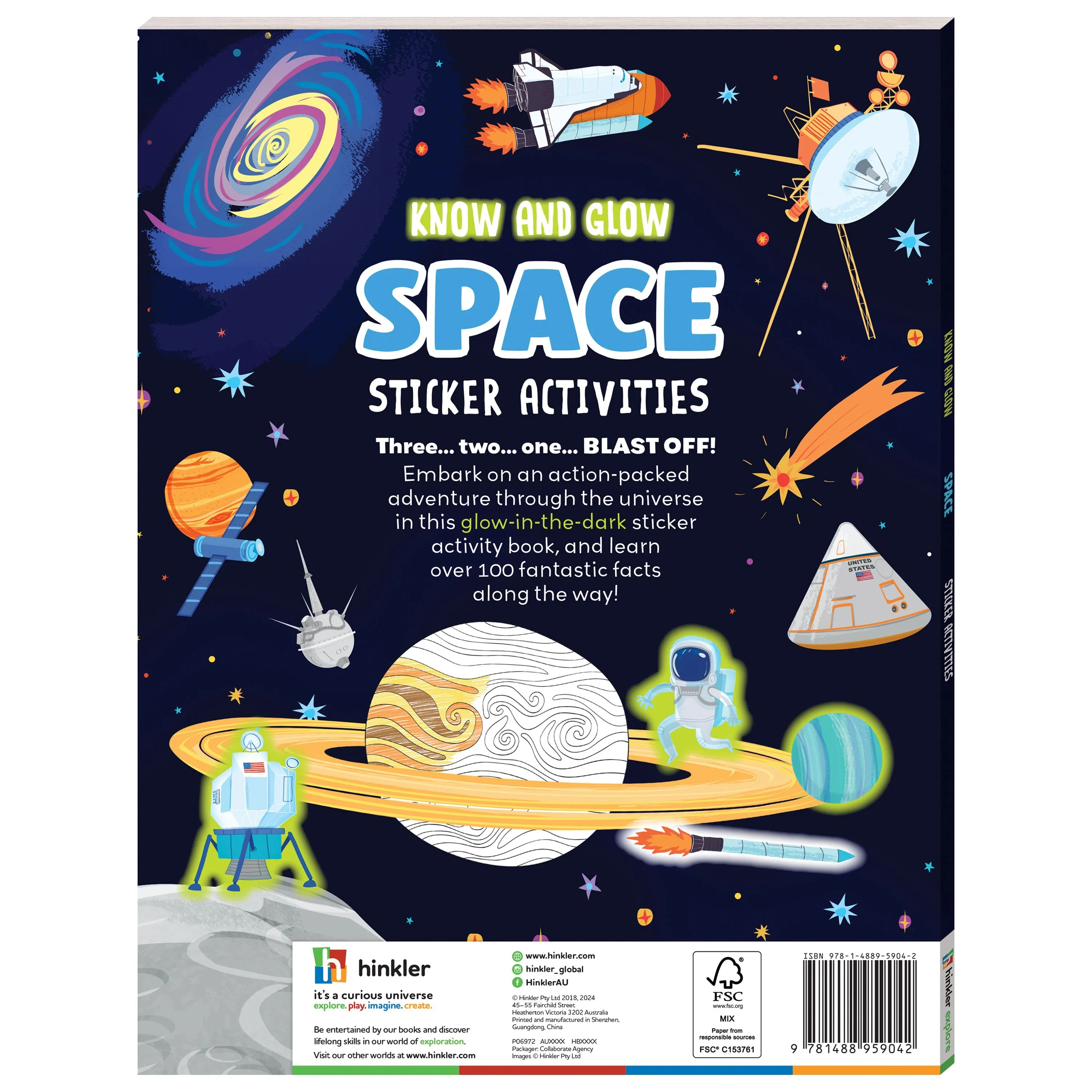 Know and Glow Space Sticker Activities