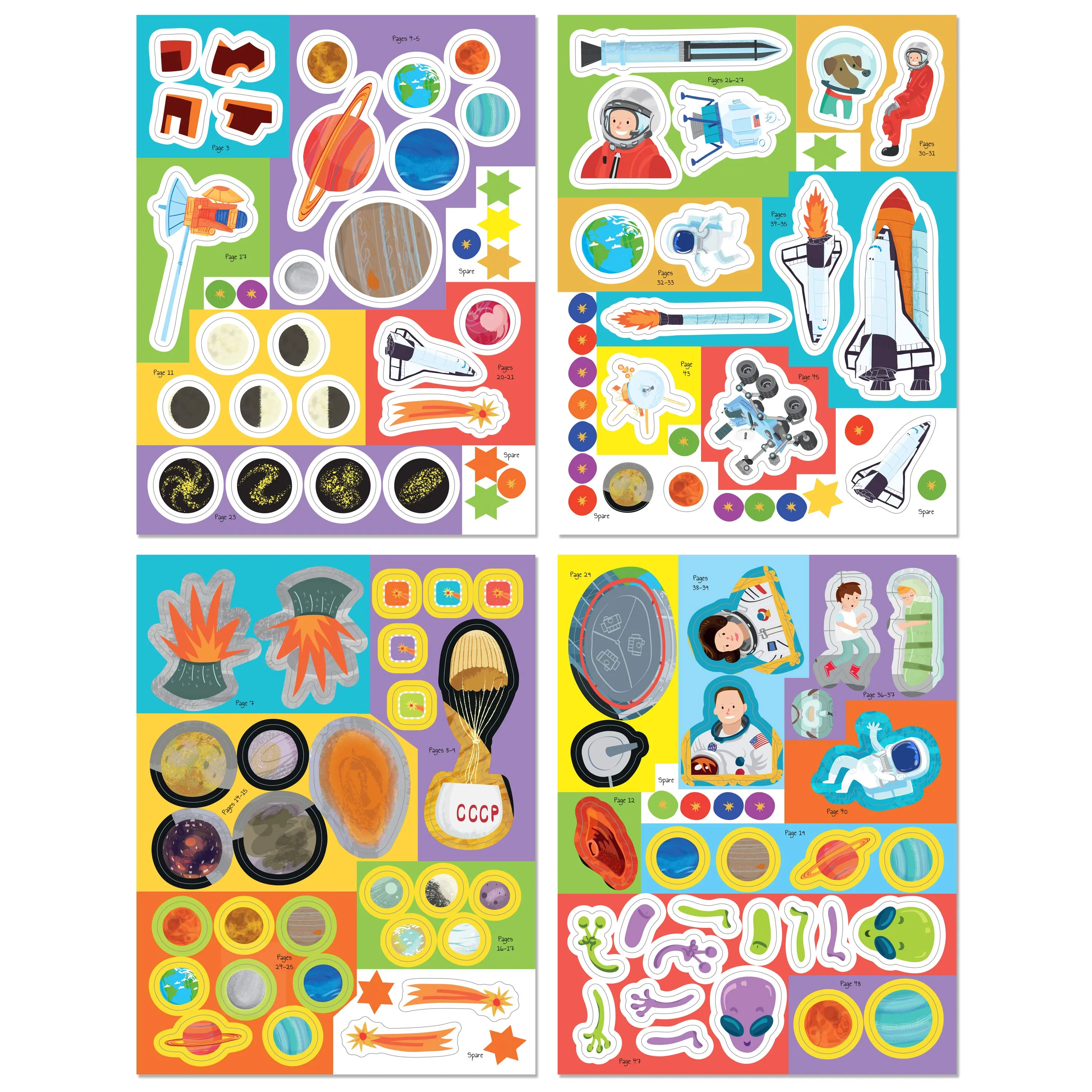 Know and Glow Space Sticker Activities