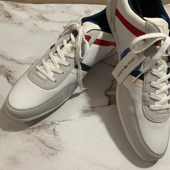 Lacoste Giron TCL White Lace Up Sneakers Men's 13