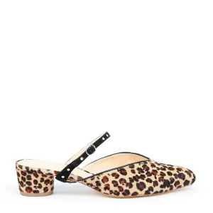Leopard V Slide   Studded Black Twiggy Strap