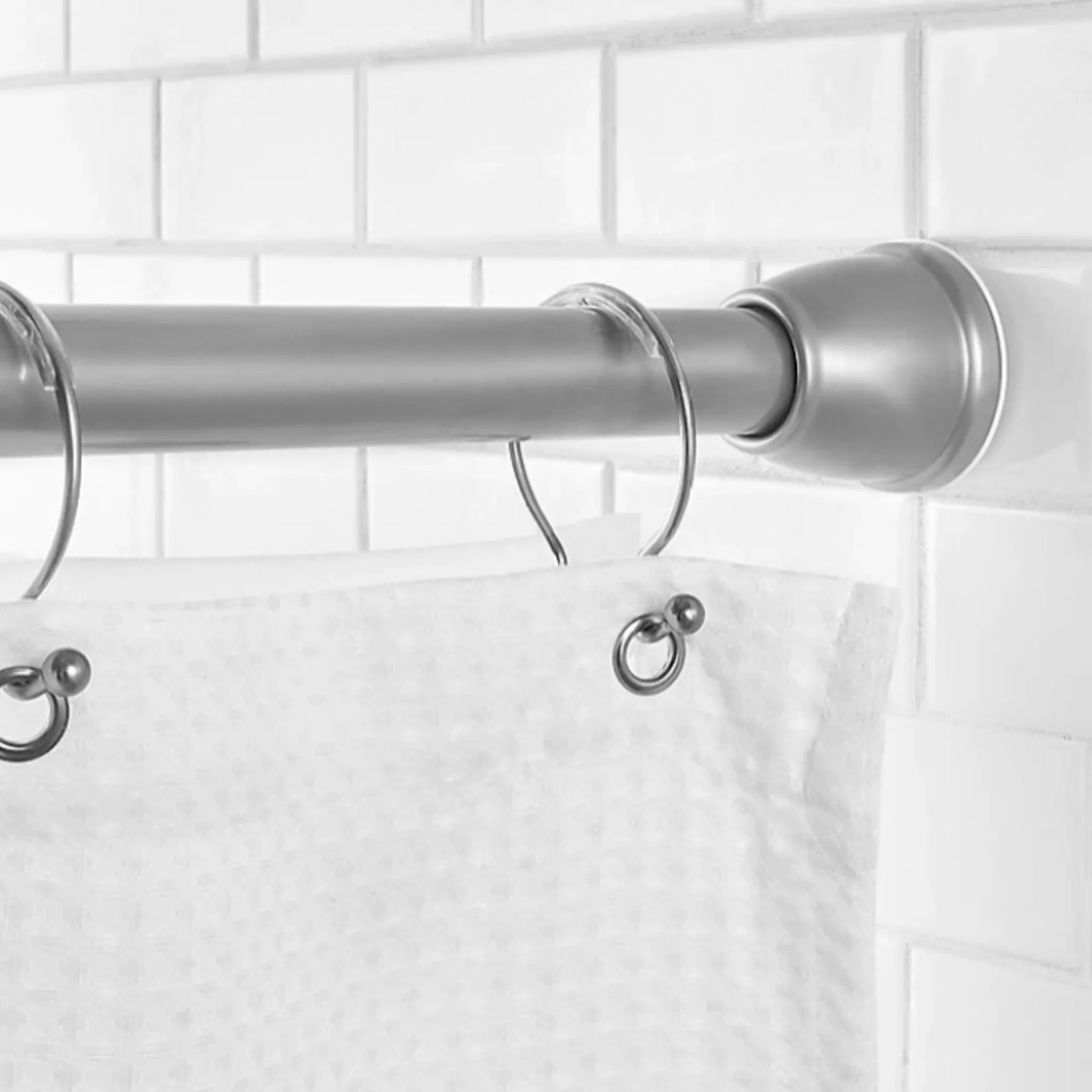 Like New/Unboxed- Airia Luxury 72" x 43" Never Fall Tension Shower Rod (Brushed Nickel)