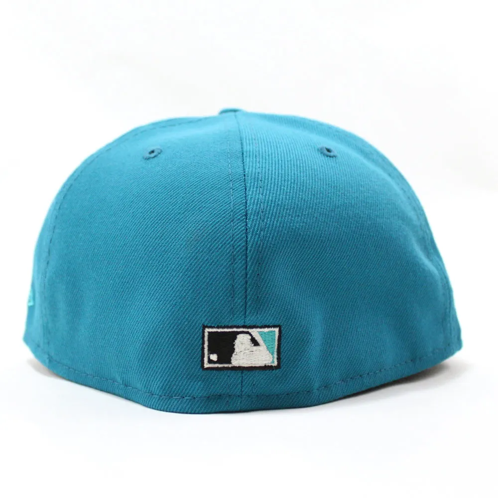 Los Angeles Dodgers 50 Anniversary  New Era 59Fifty Fitted Hat (Glow in the Dark Turquoise Grey Under Brim)